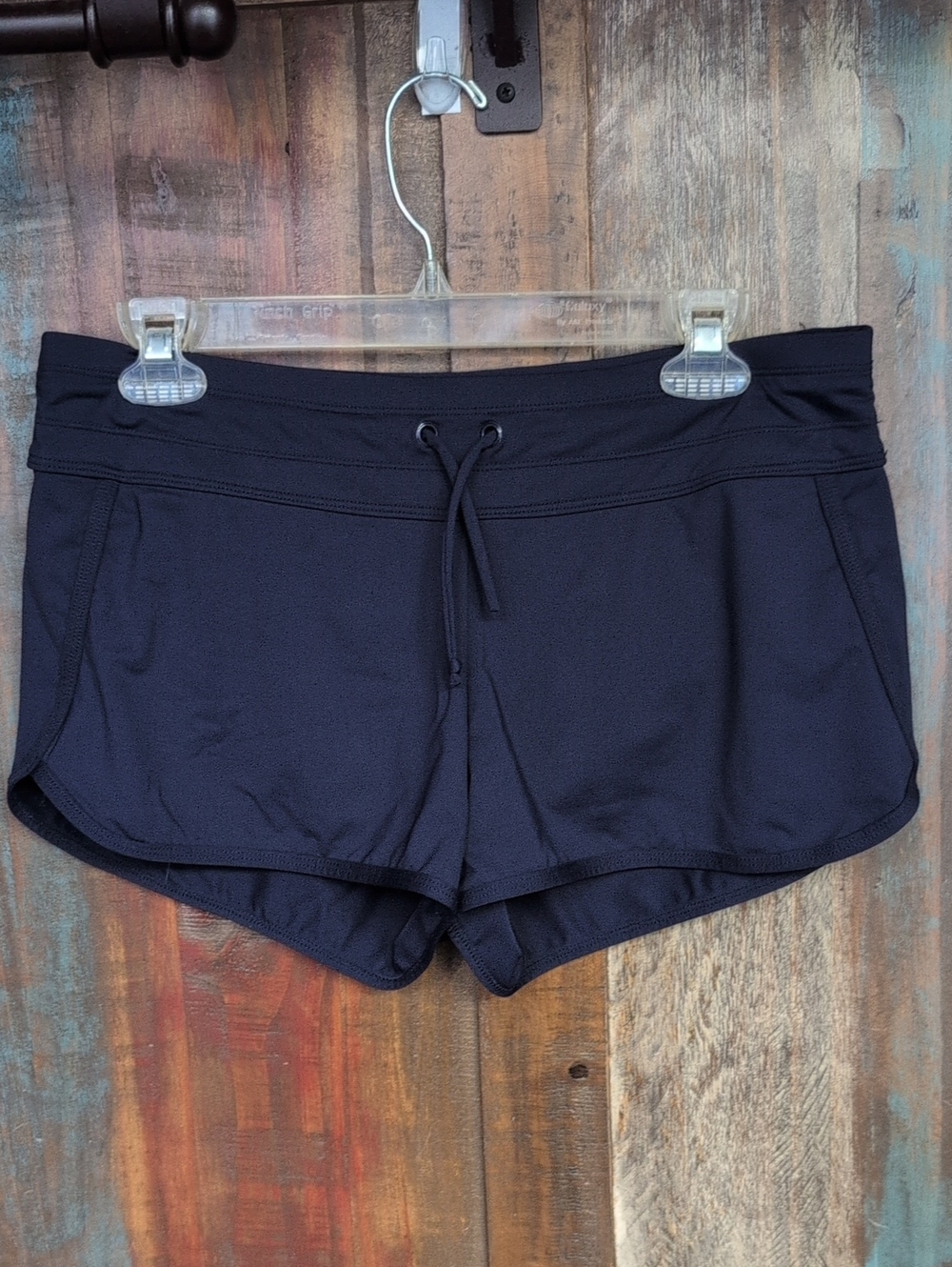 Athleta Navy Surge Swim Surf Shorts Drawstring Back Pockets - Women's Medium